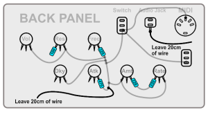 DIY Synth build guide panel connections 13