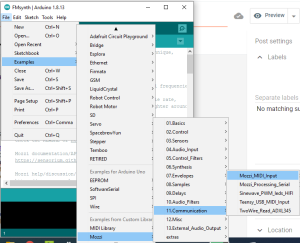 Uploading midi code to arduino